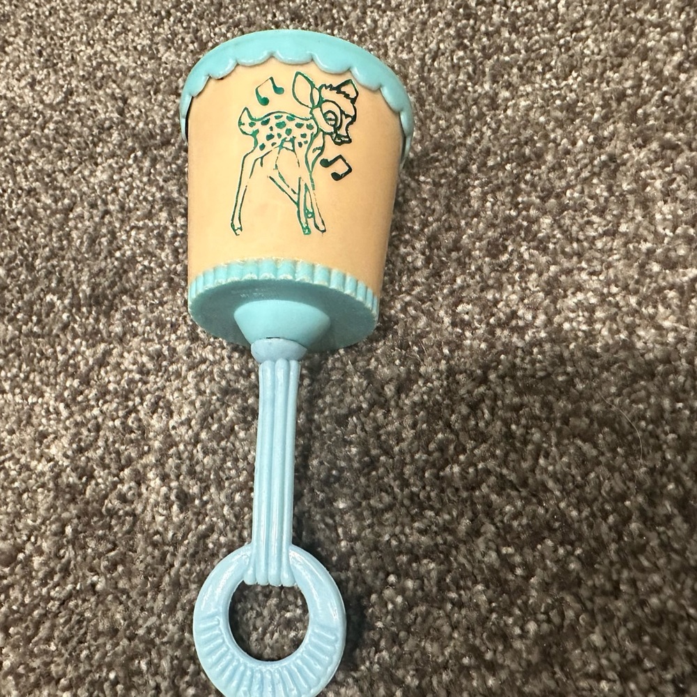 Vintage Deer Baby Rattle